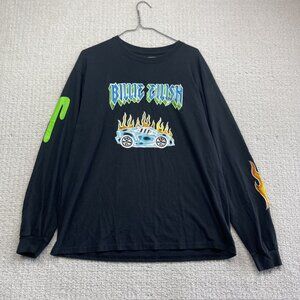 Billie Eilish 2019 World Tour Car Flames Graffiti Shirt Black Long Sleeve Size L